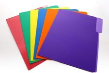 Manila File Folder 1/3 Cut Letter Size Assorted Color Left Right Center Tabs Pos