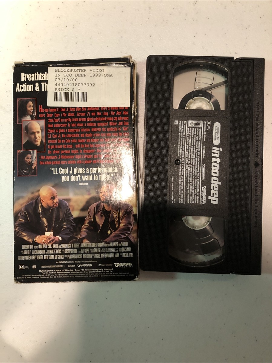 In Too Deep VHS LL Cool J Omar Epps Nia Long Blockbuster