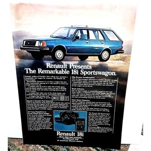 1981 Renault 18i Sportswagon Original Vintage Print ad