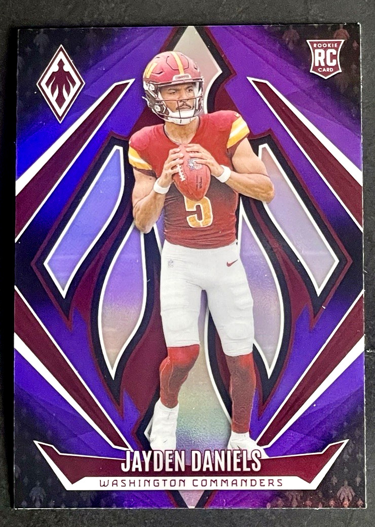 2024 Panini Phoenix Jayden Daniels Rookie Purple Fade RC #198 Commanders