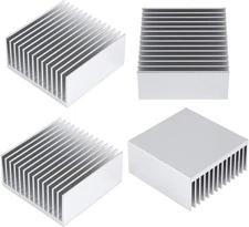4-Pack 50mm Aluminum Heatsinks, 50x50x20mm Heat Sink Kit for GPU CPU LED Chipset