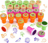 Stempel Kinder 26 PCS Stempelset Tiere Kindergeburtstag Mitgebsel Geburtstag Ges