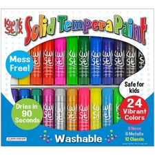 Kwik Stix&trade; Solid Tempera Paint Stick, Classic, Neon & Metallic Colors, ...