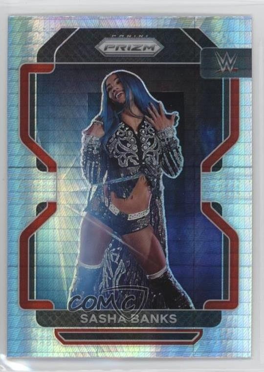 2022 Panini Prizm WWE Hyper Prizm Sasha Banks #102 y6t