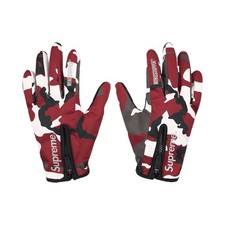 Supreme Windstopper Zip Gloves  Red Camo  