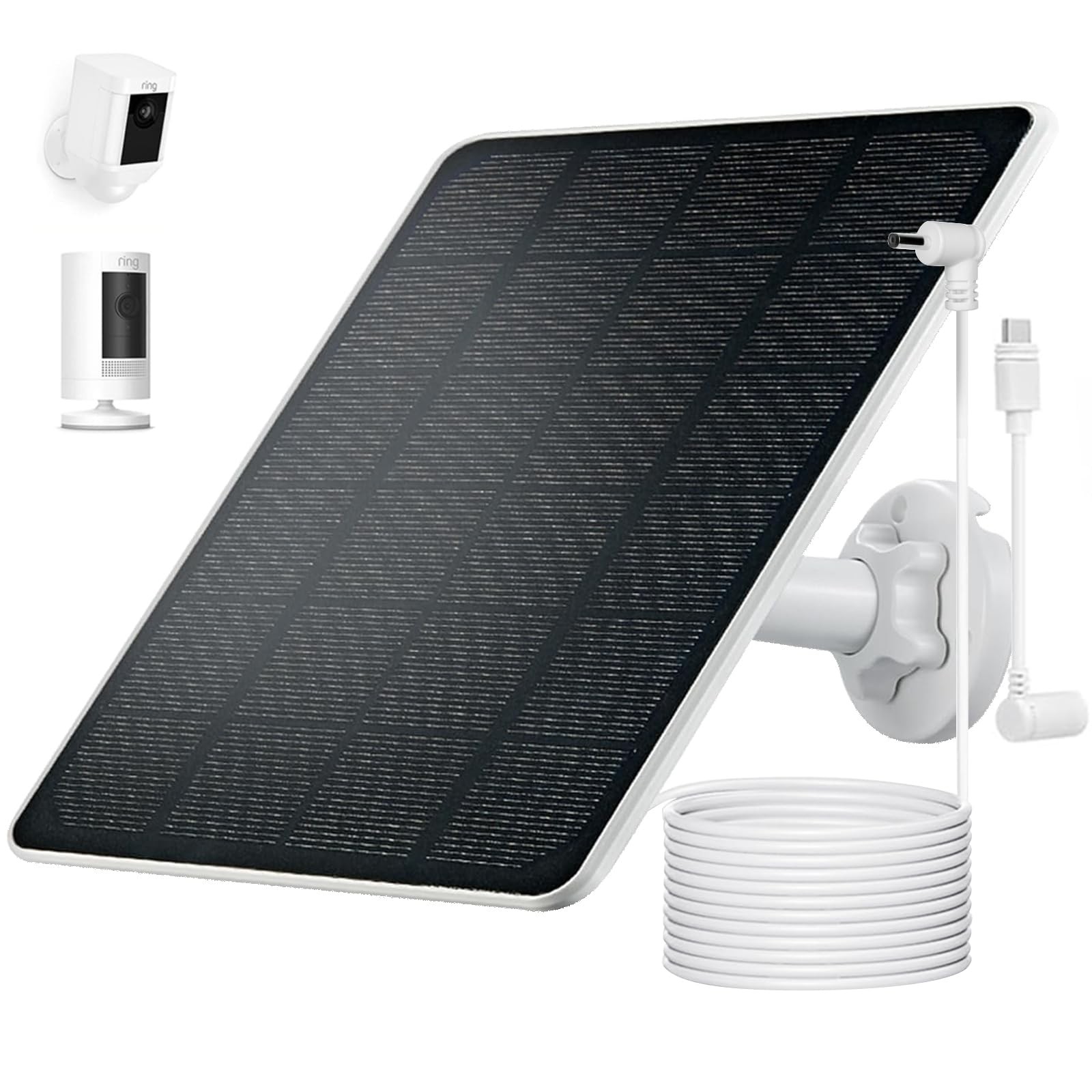 Ring Camera Solar Panel Charger, Compatible with Stick Up Ca