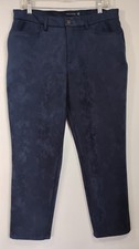 Tommy Hilfiger Womens Pants Size 16 Navy Blue Button Zip Very Soft 4 Pockets Q18