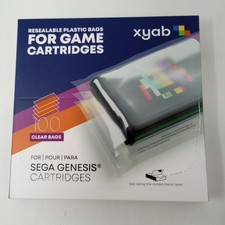 Pack Of 100 Sega Genesis Cartridge Sleeves / Resealable Bags By XYAB