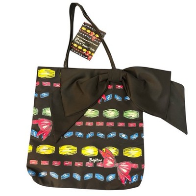 Brighton Take a Beau Nylon Tote Bag, Purse, Satin Bow, Christmas NEW
