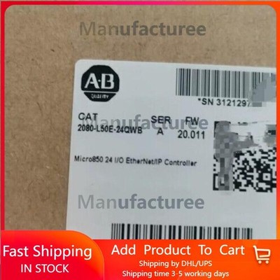 New AB 2080-L50E-24QWB Micro850 24 I/O EtherNet/IP Controller US Free Tax
