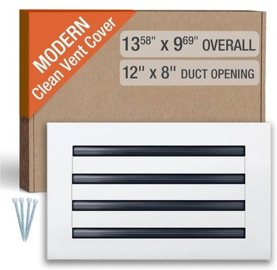 FA-STAR Clean Modern AC Vent Cover 12 x 8 (Duct Opening Cutout) - Decorative...