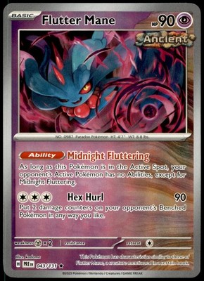 Flutter Mane (Poke Ball Pattern) 043/131 Holo Prismatic Evolutions Pokemon NM