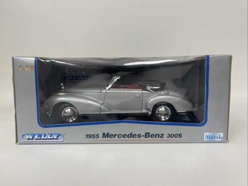 Welly 1955 silber Mercedes-Benz 300s Die-Cast 1:18 Cabrio Auto Modell 9859W