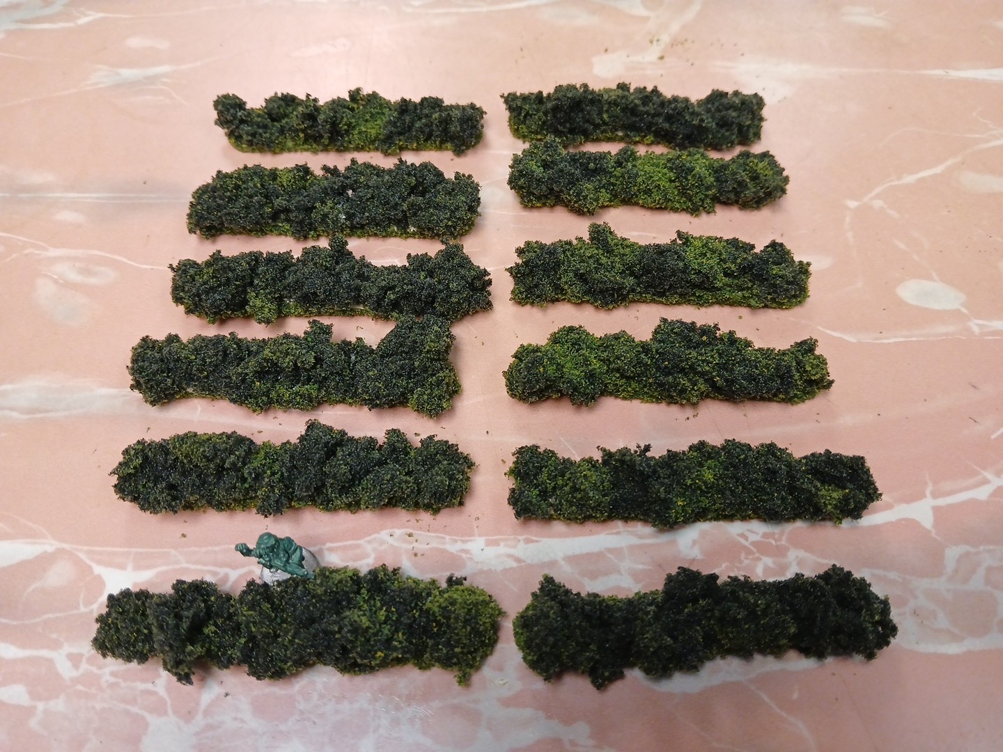 30" Landscape Model Wild Hedge wargaming scenery terrain 12 Pieces 