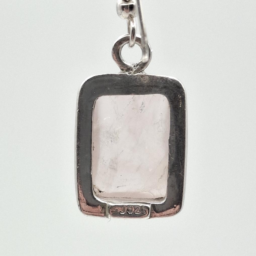 Signed SJ 925 Sterling Silver Rectangular Cabocho… - image 10