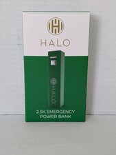 HALO 2.5K Emergency Power Bank Green New In Box USB-A To USB-C Cable Portable