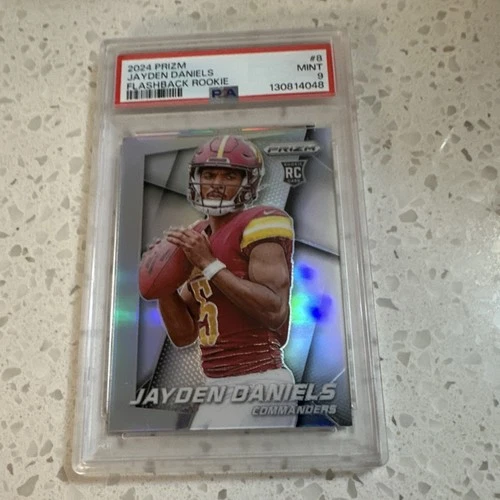 2024 Panini Prizm Flashback Rookie Jayden Daniels Commanders PSA 9 #8