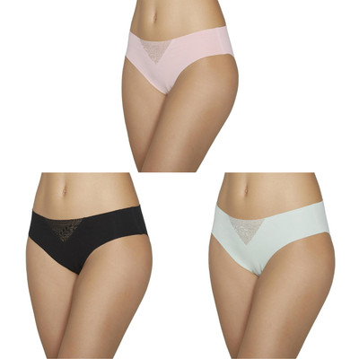 YSABEL MORA Cotton & Lace Laser Cut Midi Briefs Bonded Gusset