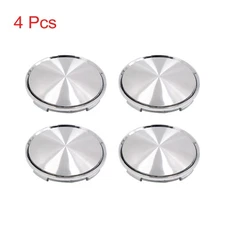 4pcs 63mm Dia 4 Lugs Car Tyre Wheel Center Hub Caps Cover w/ Silver Tone Sticker