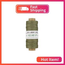  NS HEMP 100 Hemp Twine String for Crafts, 205 Feet Macrame Cord 1mm. 07 Oli