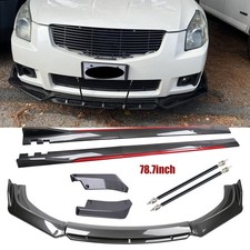For Nissan Maxima Sl Carbon Fiber Front Lip Chin Bumper Side Skirt Strut Rods For Nissan Maxima Sl Carbon Fiber Front Lip Chin Bumper Side Skirt Strut Rods