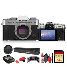 FUJIFILM X-T30 III Mirrorless Camera Silver Bundle With 64GB Memory Card