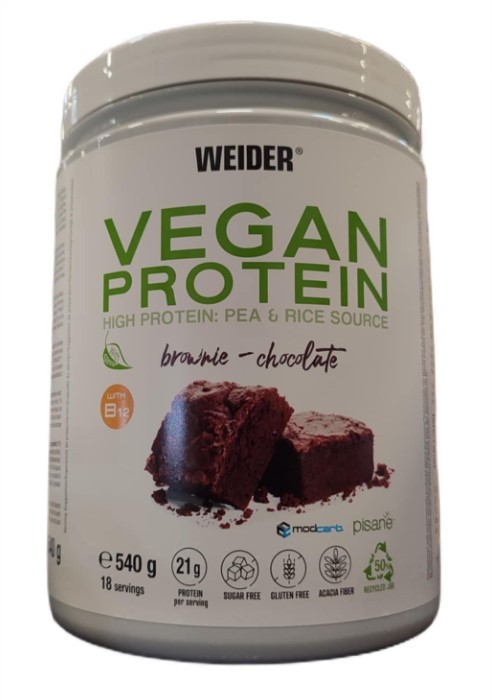 Brownie Proteína Vegana Chocolate - 540G Alta Calidad