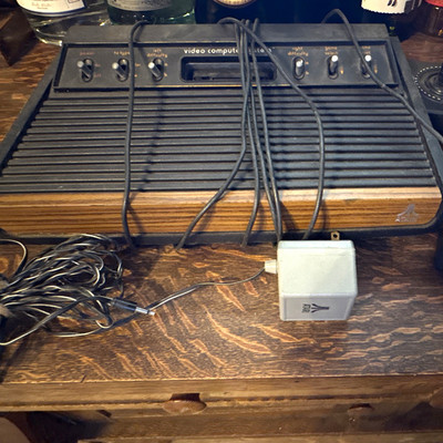 Atari 2600 Console Lot w/ Joysticks, Power Adapter & Game Cartridges NTSC-U/C