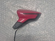 SEAT LEON MK3 2013 - 2020 N/S Passengers Side Power Fold Wing Mirror Red LS3H