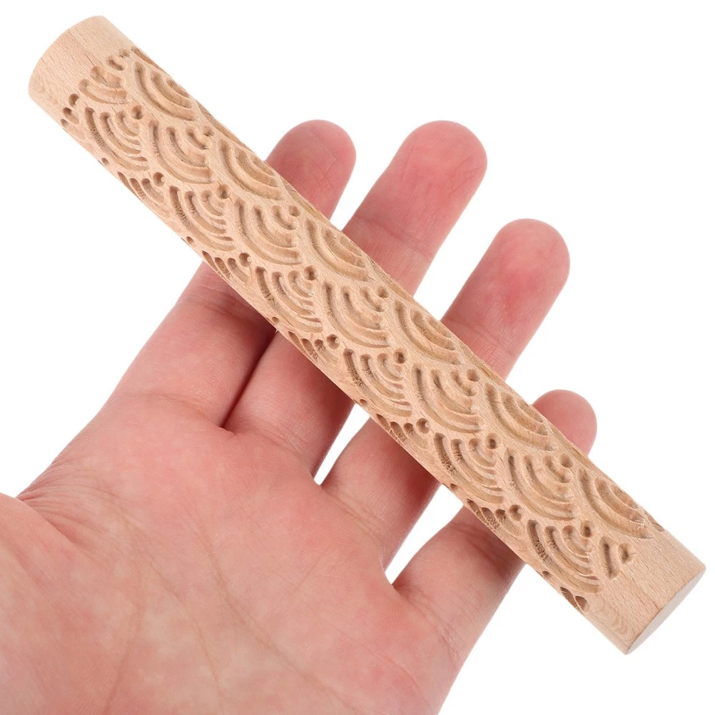 Polymer Clay Texture Roller Pottery Teaching Rolling Mud Stick Ceramic Tools