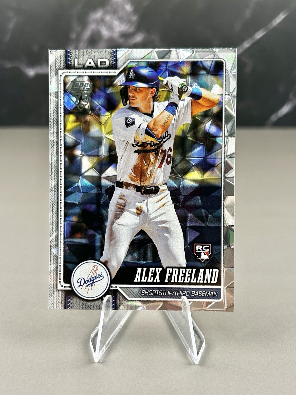 2026 Topps Series 1 Alex Freeland RC Rookie Diamante Foil Parallel #74 Dodgers