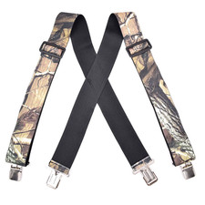Heavy Duty Camouflage Suspenders for Men Work Outdoor Hunting 5Cm/2Inch X-Back 4