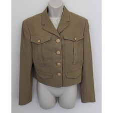 Giacca Istante by Versace donna 44 beige crop militare Zeus Made Italy vintage