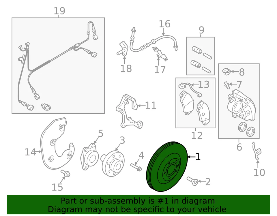 Rotor original Audi 8K0-615-301-A Foto 3 de 3