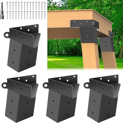 Deer Stand Brackets 4X4, Elevator Brackets 4Pcs, Deer Blind Brackets, for Outdoo