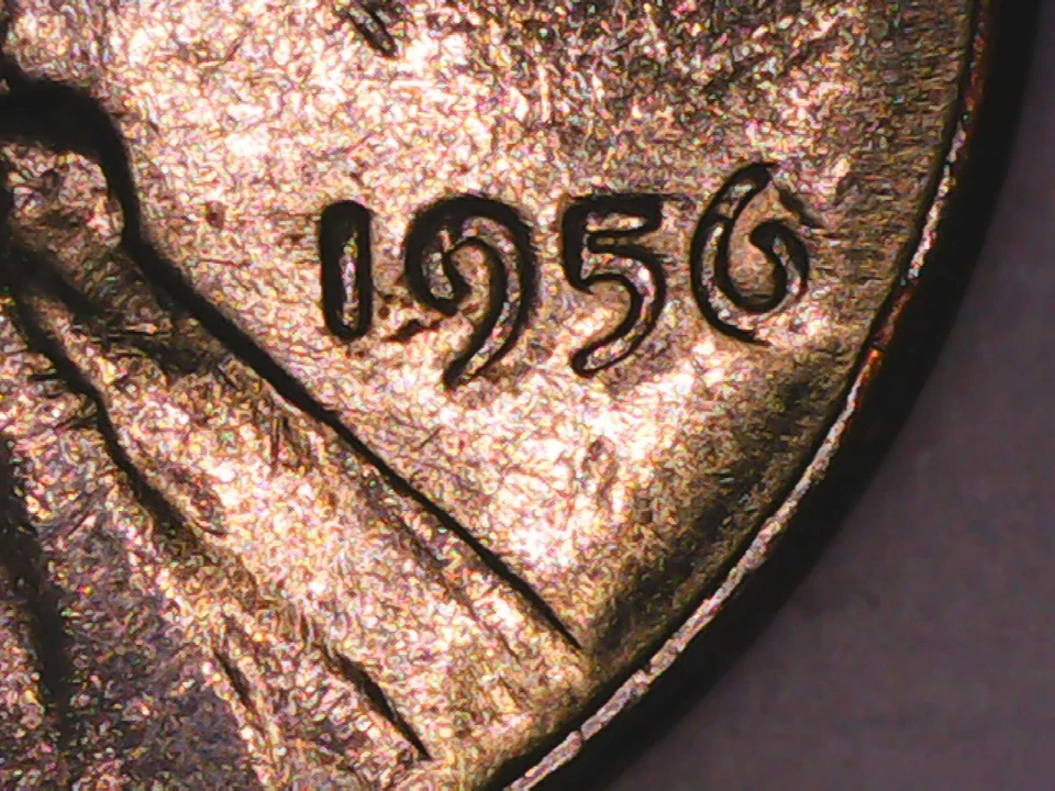 1956 No Mint (Philadelphia) Silver Wheat Penny One Cent Coin - Image 3 of 4