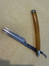 Vintage K.C. Seelbach Co Buddy Solingen Germany Straight Razor Bakelite Handle
