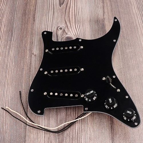 Battipenna precablato SSS caricati pickup a bobina singola per chitarra elettrica Strat - Foto 7 di 10