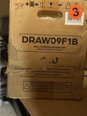 Durastar 9000 BTU Cooling / 10000 BTU Heating 208/ 230 Volt Mini Split-DRAW09F1B