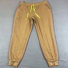 Figs Zamora Jogger Scrub Pants Womens XL Brown Comfort Medical Workwear