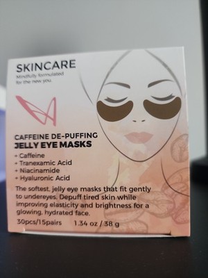 LaSplash Cosmetics Skincare Caffeine De-Puffing Jelly Eye Masks 30ct/15pairs