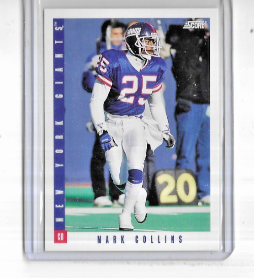 1993 Score Football #294 Mark Collins New York Giants