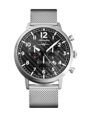 ADRIATICA Men Quartz Casual Watch Classic Dress Black Dial Waterproof Swiss Chro