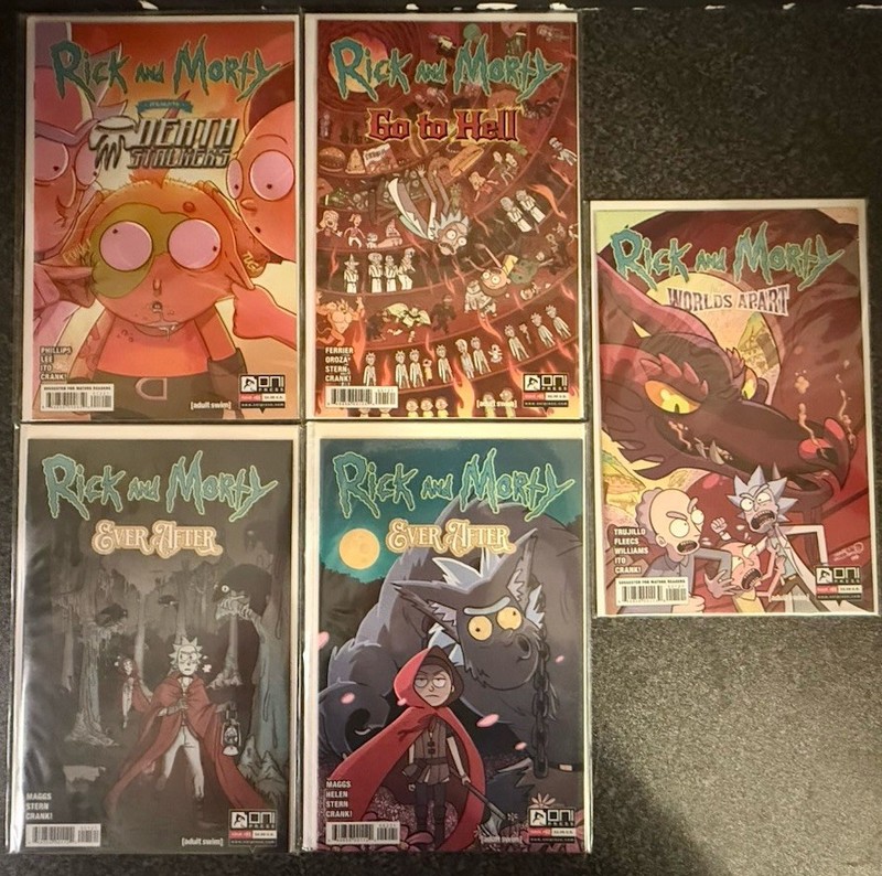 Rick & Morty Comics Lot Worlds Apart #1 Ever After #1-2 Go To Hell #1￼