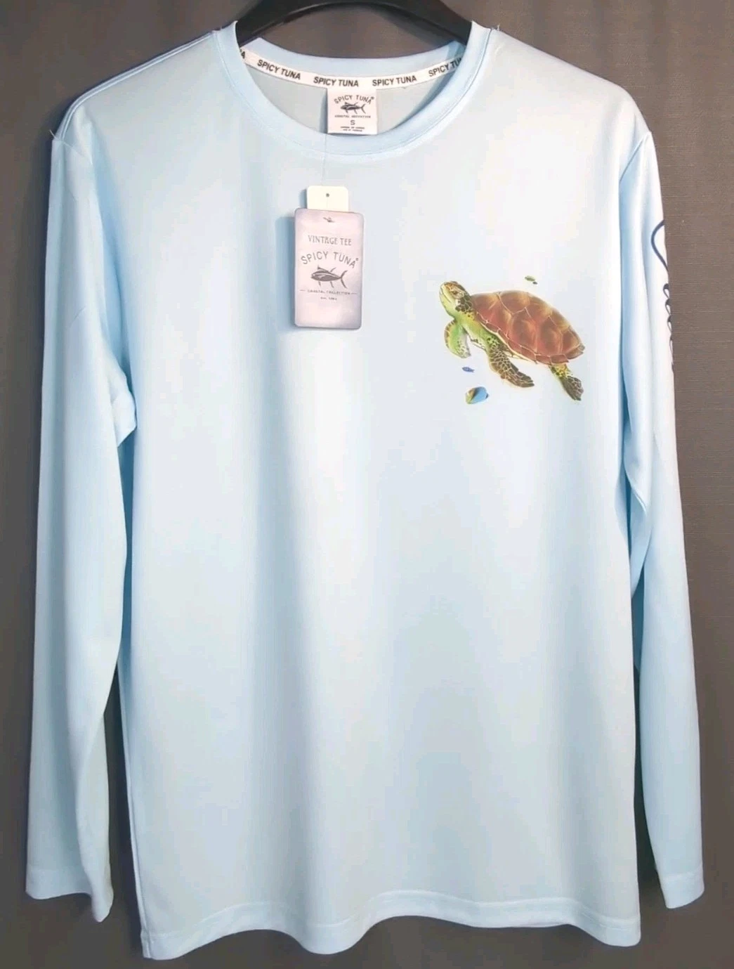 Spicy Tuna Sz. Small UPF40 Long Sleeve Limited Ed. Protect Our Sea Turtle OBX NC