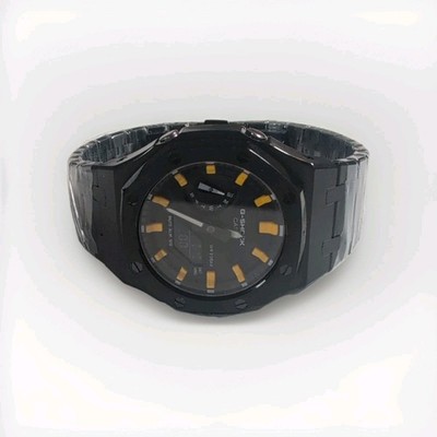 Custom Casioak Casio G-Shock GA-2100MKE Quartz Analog Digital Black / Yellow 