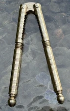 Vintage HMO Metal Nut Cracker Tool 5” Long Metal Heavy Duty Old Fashioned Thick