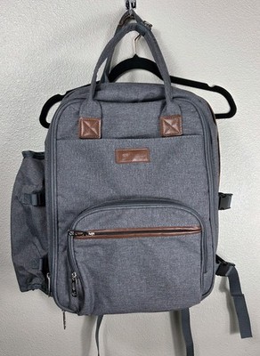 ALLCAMP Picnic Backpack Set Insulated Cooler Bag 2 Person Camping Travel Gray