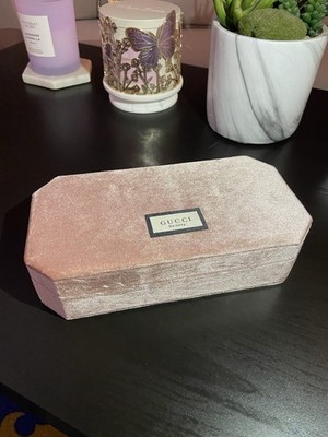 GUCCI Beauty Gucci Bamboo Velvet Jewelry Organizer Box 8 x 4 x 2  Authentic!