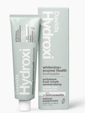 Davids Natural Toothpaste for Teeth Whitening, Peppermint, Antiplaque, Fluoride